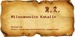 Milovanovics Katalin névjegykártya